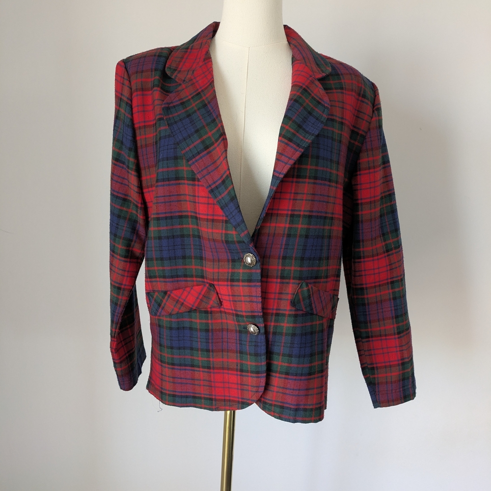 011_Plaid Women's Jacket